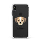 Puggle Personalised Apple iPhone Xs Max Impact Case White Edge on Black Phone