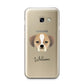 Puggle Personalised Samsung Galaxy A3 2017 Case on gold phone