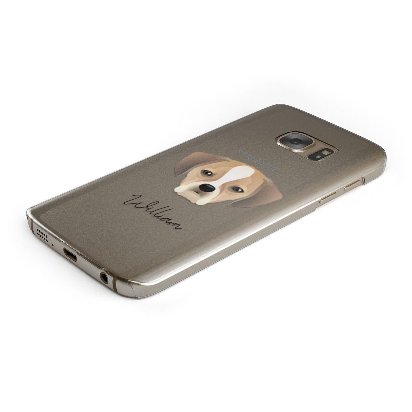 Puggle Personalised Samsung Galaxy Case Bottom Cutout