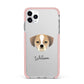 Puggle Personalised iPhone 11 Pro Max Impact Pink Edge Case
