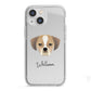 Puggle Personalised iPhone 13 Mini TPU Impact Case with White Edges
