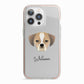 Puggle Personalised iPhone 13 Pro TPU Impact Case with Pink Edges