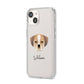 Puggle Personalised iPhone 14 Clear Tough Case Starlight Angled Image