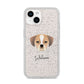 Puggle Personalised iPhone 14 Glitter Tough Case Starlight
