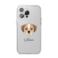 Puggle Personalised iPhone 14 Pro Max Clear Tough Case Silver