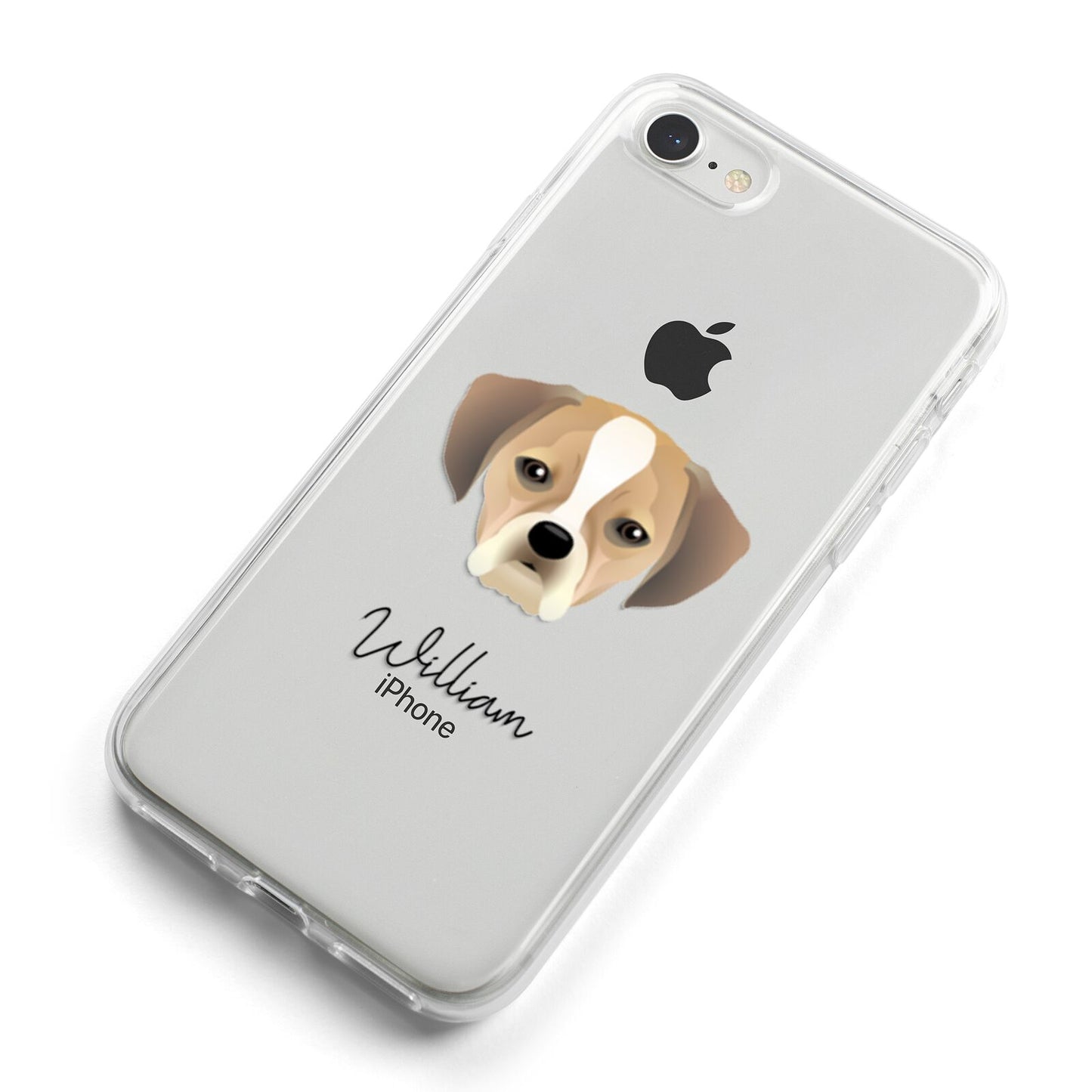 Puggle Personalised iPhone 8 Bumper Case on Silver iPhone Alternative Image