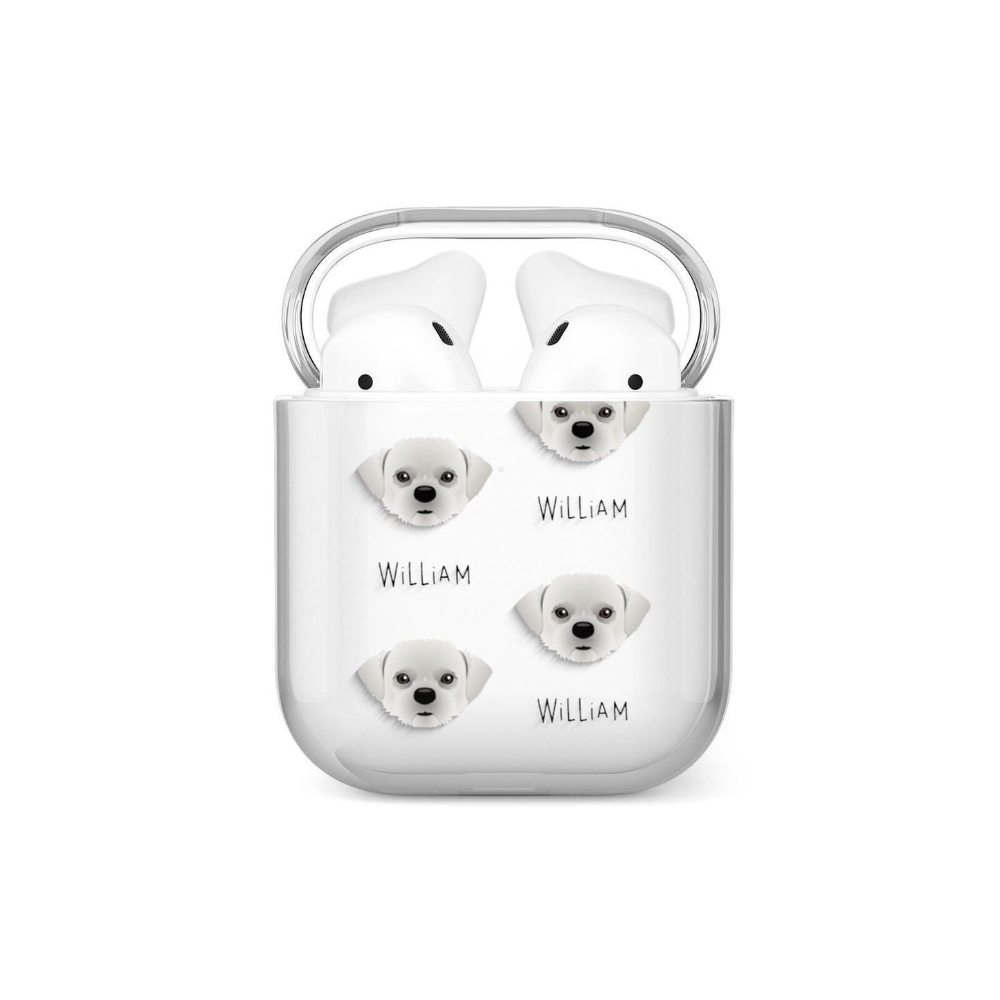 Pugzu Icon with Name AirPods Case