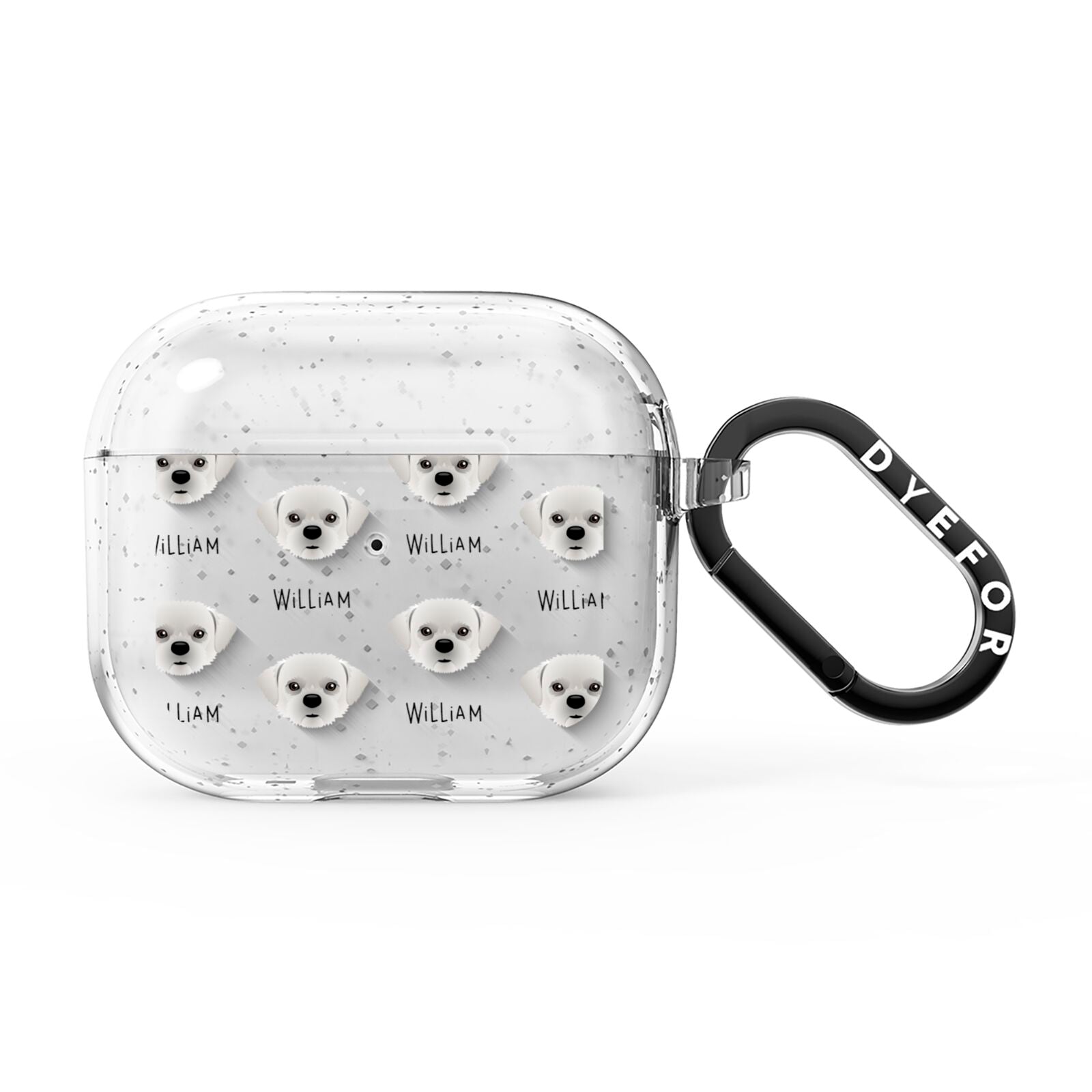Pugzu Icon with Name AirPods Glitter Case 3rd Gen