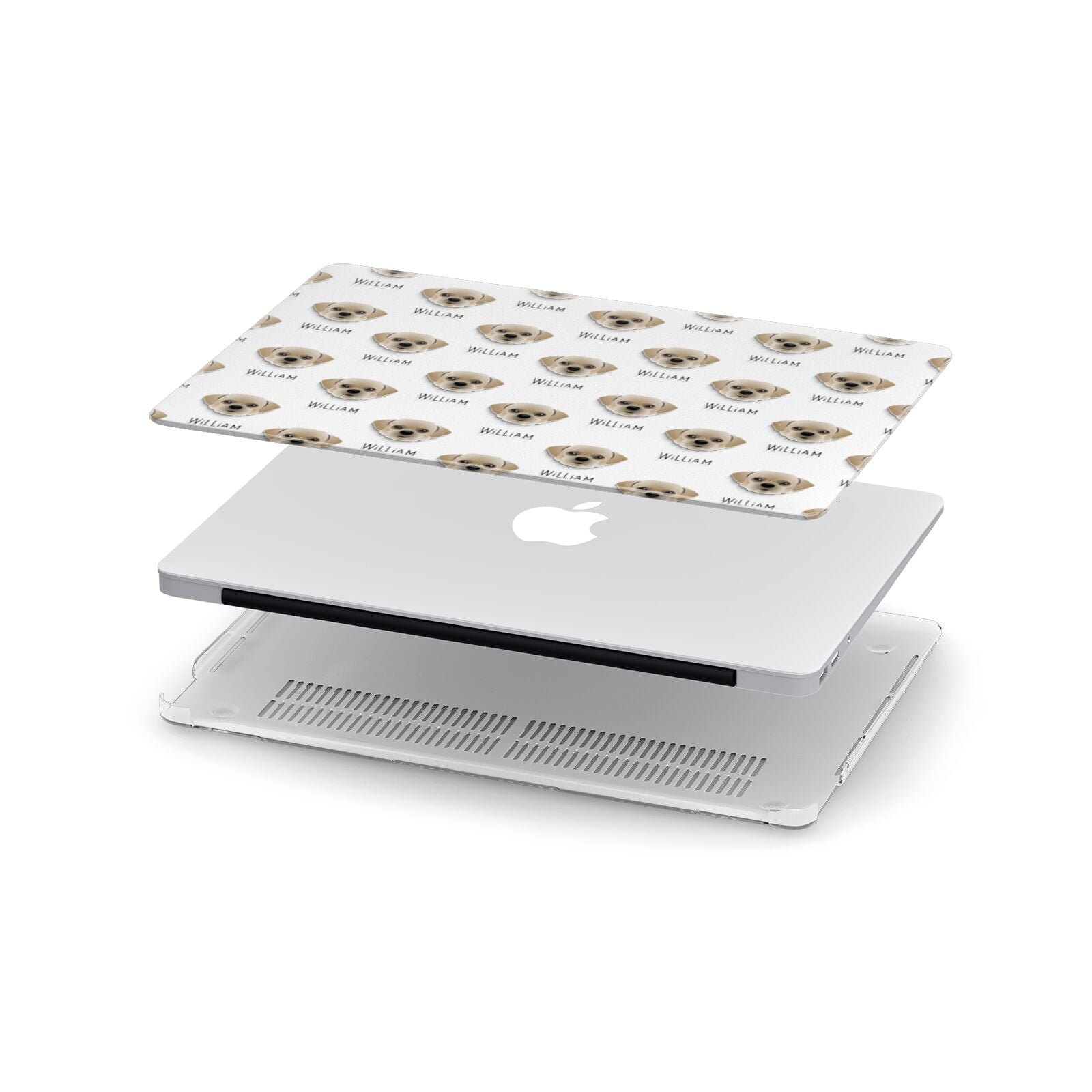 Pugzu Icon with Name Apple MacBook Case in Detail