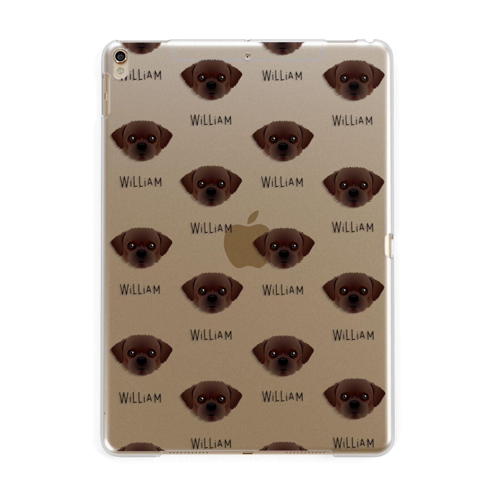 Pugzu Icon with Name Apple iPad Gold Case