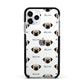 Pugzu Icon with Name Apple iPhone 11 Pro in Silver with Black Impact Case