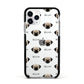 Pugzu Icon with Name Apple iPhone 11 Pro in Silver with Black Impact Case