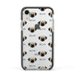 Pugzu Icon with Name Apple iPhone XR Impact Case Black Edge on Silver Phone
