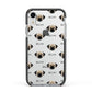 Pugzu Icon with Name Apple iPhone XR Impact Case Black Edge on Silver Phone