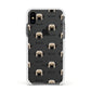 Pugzu Icon with Name Apple iPhone Xs Impact Case White Edge on Black Phone