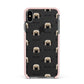 Pugzu Icon with Name Apple iPhone Xs Max Impact Case Pink Edge on Black Phone