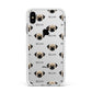 Pugzu Icon with Name Apple iPhone Xs Max Impact Case White Edge on Silver Phone