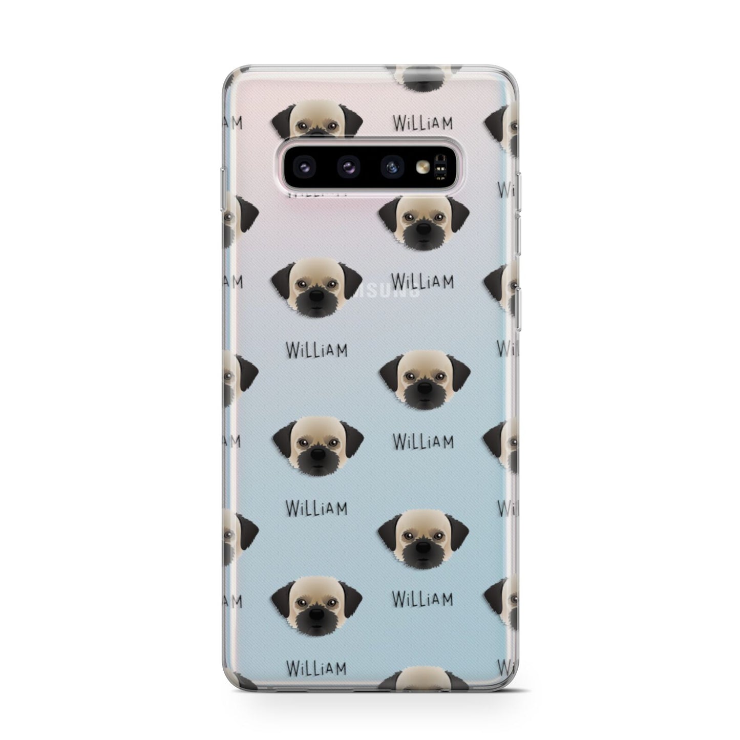 Pugzu Icon with Name Samsung Galaxy S10 Case