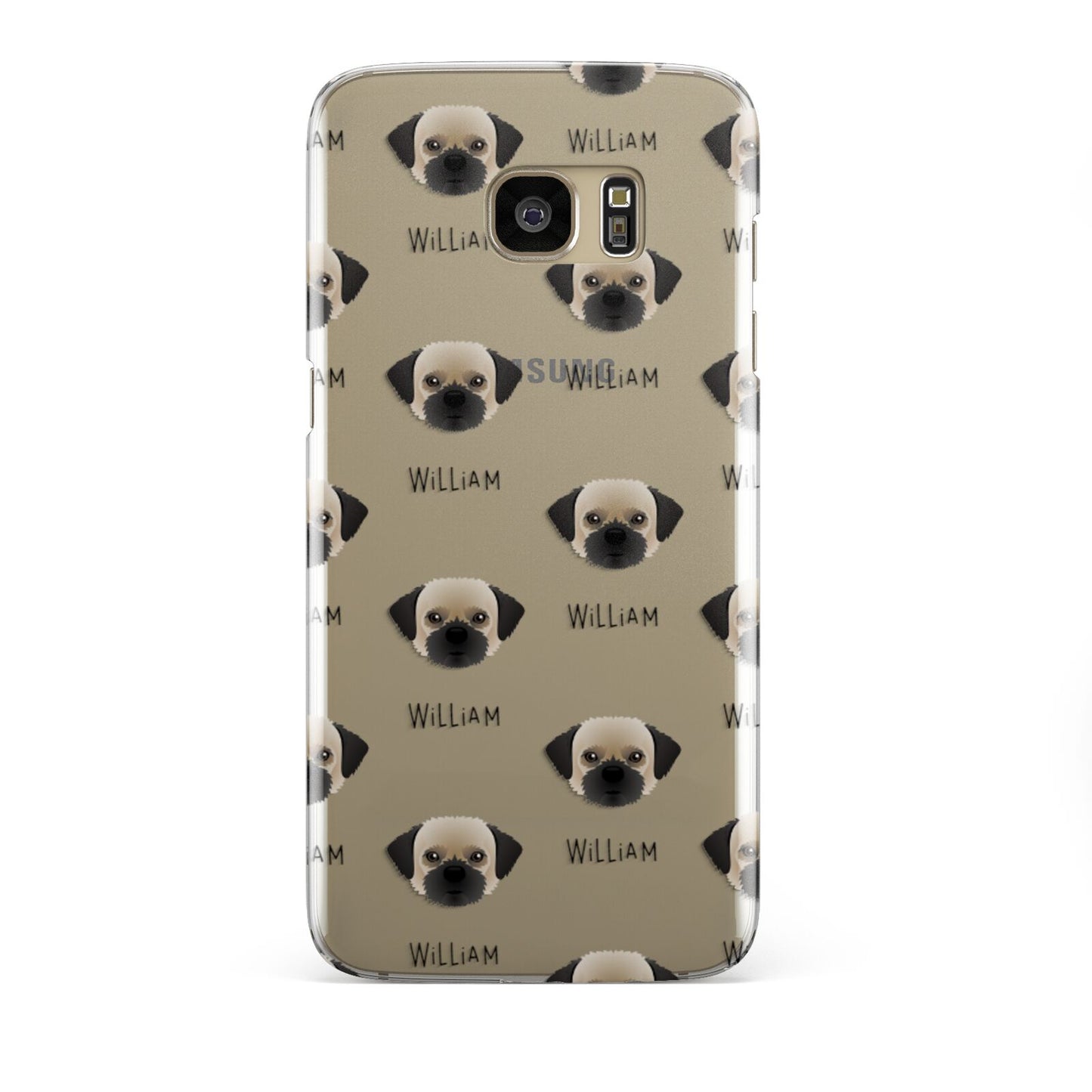 Pugzu Icon with Name Samsung Galaxy S7 Edge Case