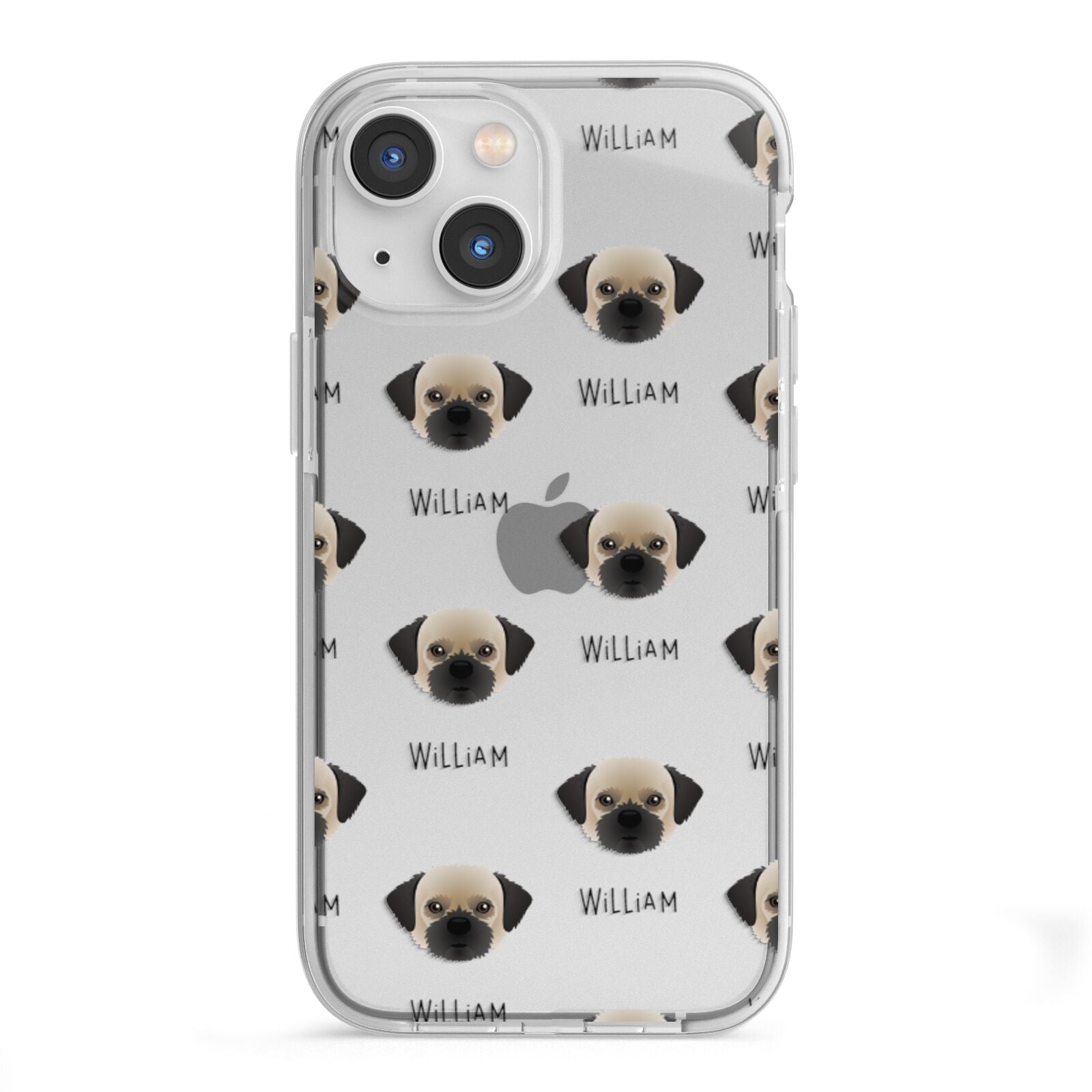 Pugzu Icon with Name iPhone 13 Mini TPU Impact Case with White Edges