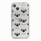 Pugzu Icon with Name iPhone 13 TPU Impact Case with White Edges