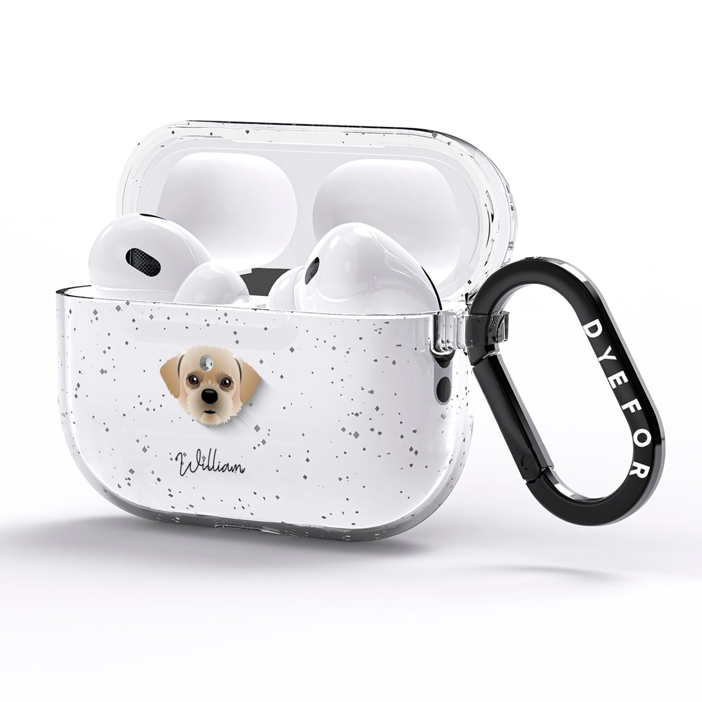 Pugzu Personalised AirPods Pro Glitter Case Side Image
