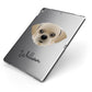 Pugzu Personalised Apple iPad Case on Grey iPad Side View