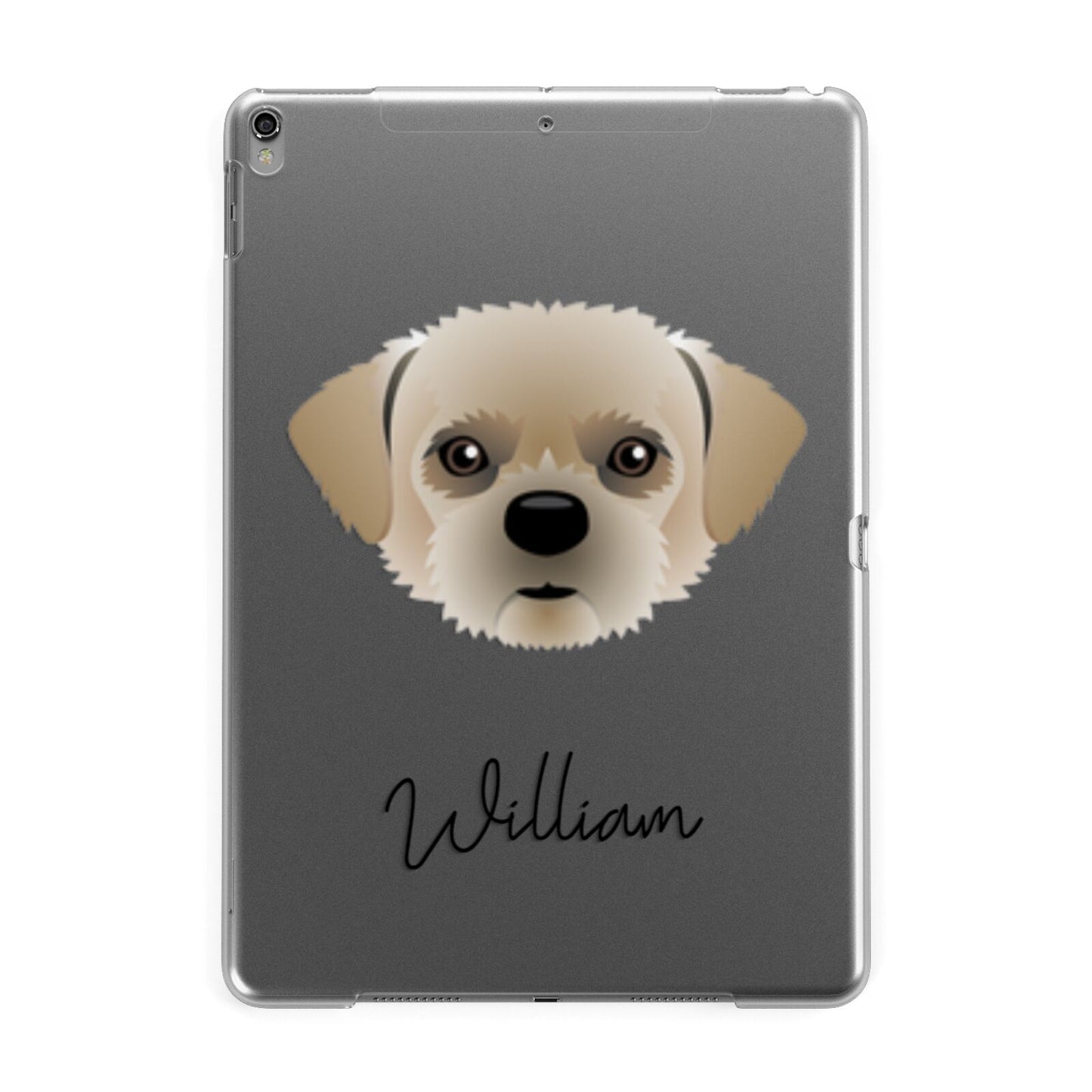 Pugzu Personalised Apple iPad Grey Case