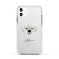 Pugzu Personalised Apple iPhone 11 in White with White Impact Case