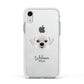 Pugzu Personalised Apple iPhone XR Impact Case White Edge on Silver Phone