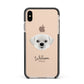 Pugzu Personalised Apple iPhone Xs Max Impact Case Black Edge on Gold Phone