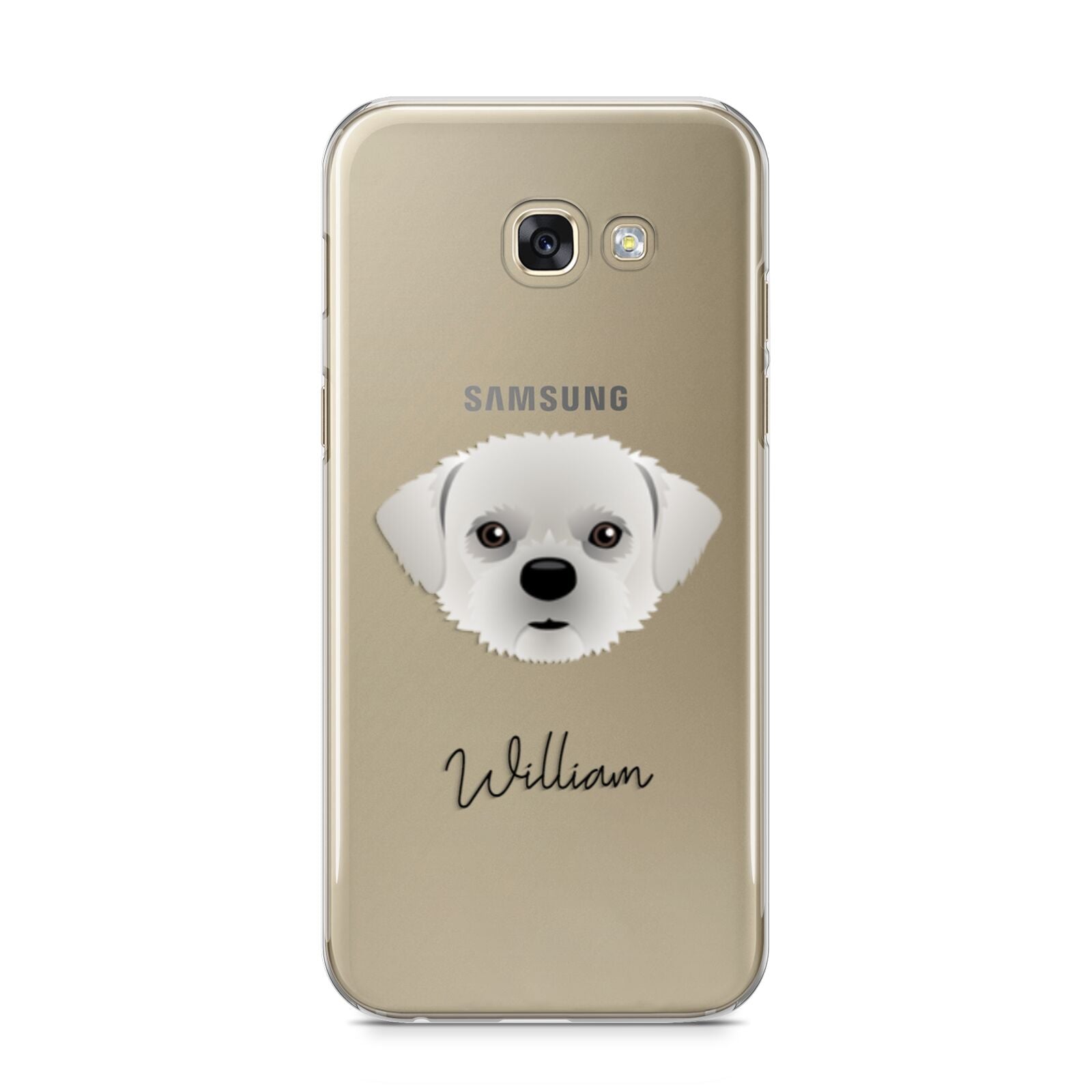 Pugzu Personalised Samsung Galaxy A5 2017 Case on gold phone