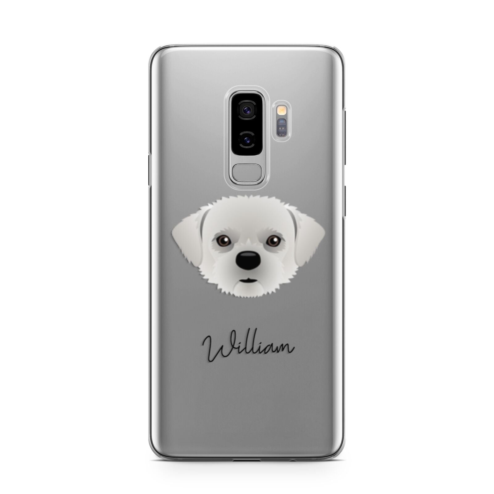 Pugzu Personalised Samsung Galaxy S9 Plus Case on Silver phone