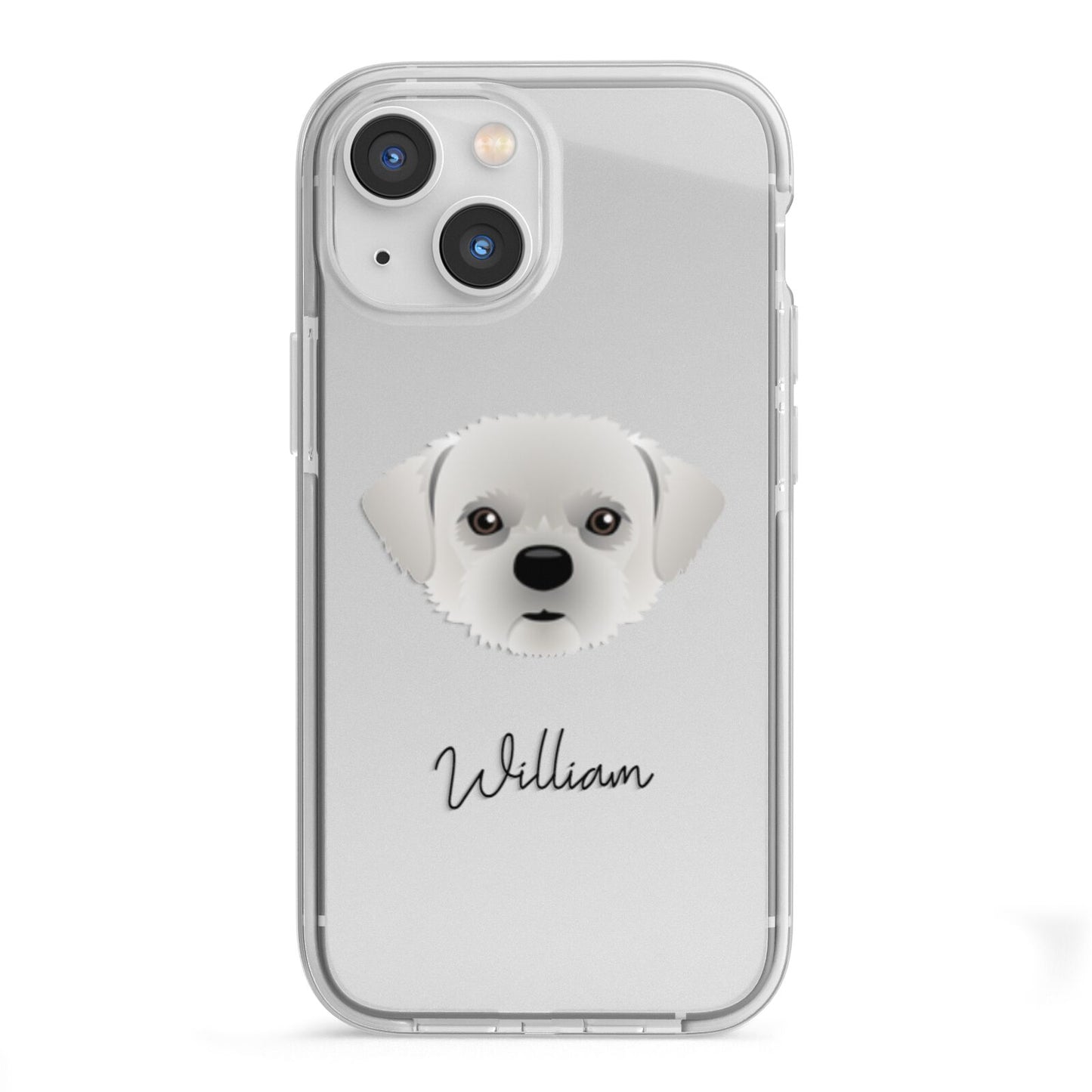 Pugzu Personalised iPhone 13 Mini TPU Impact Case with White Edges