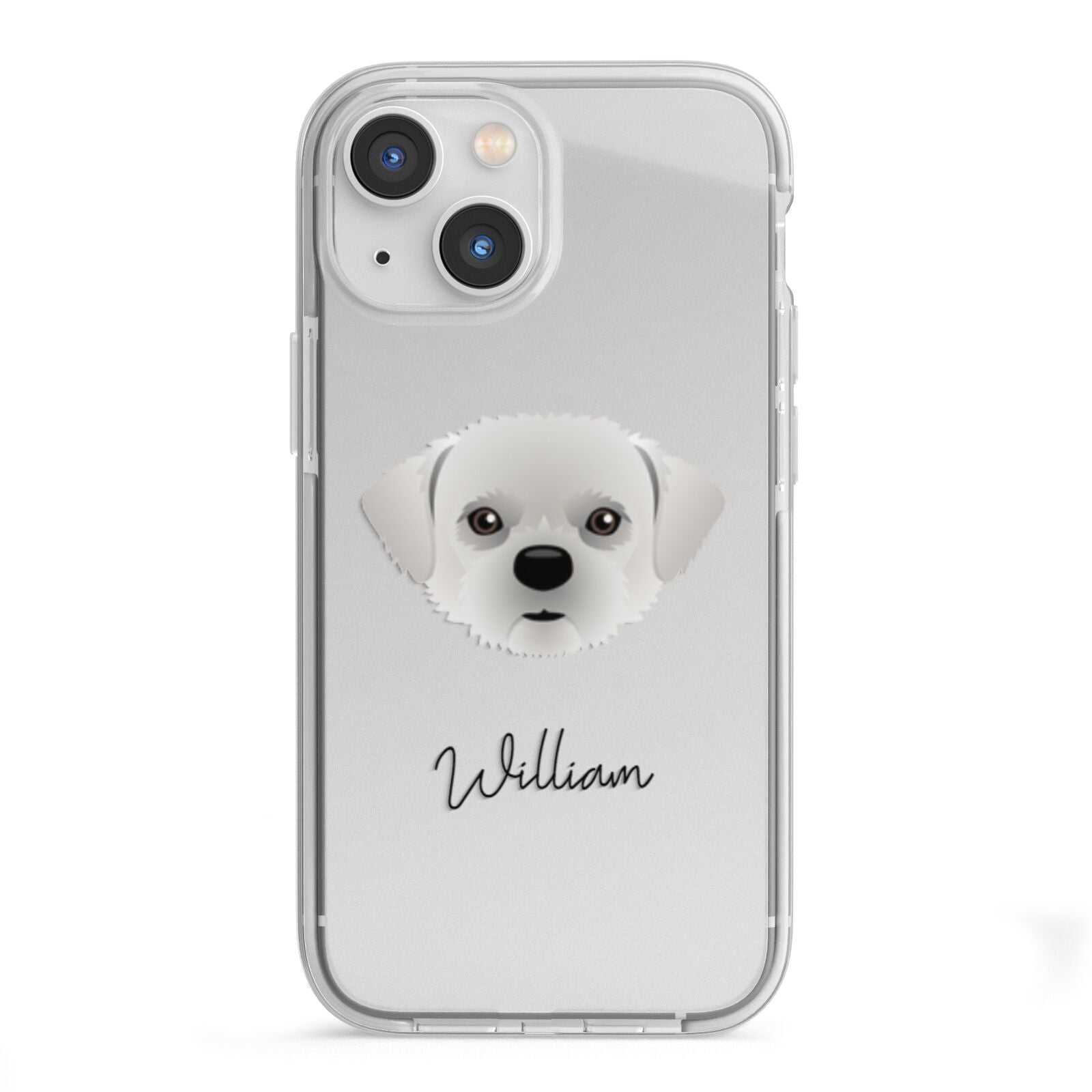 Pugzu Personalised iPhone 13 Mini TPU Impact Case with White Edges