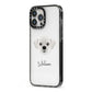 Pugzu Personalised iPhone 13 Pro Max Black Impact Case Side Angle on Silver phone