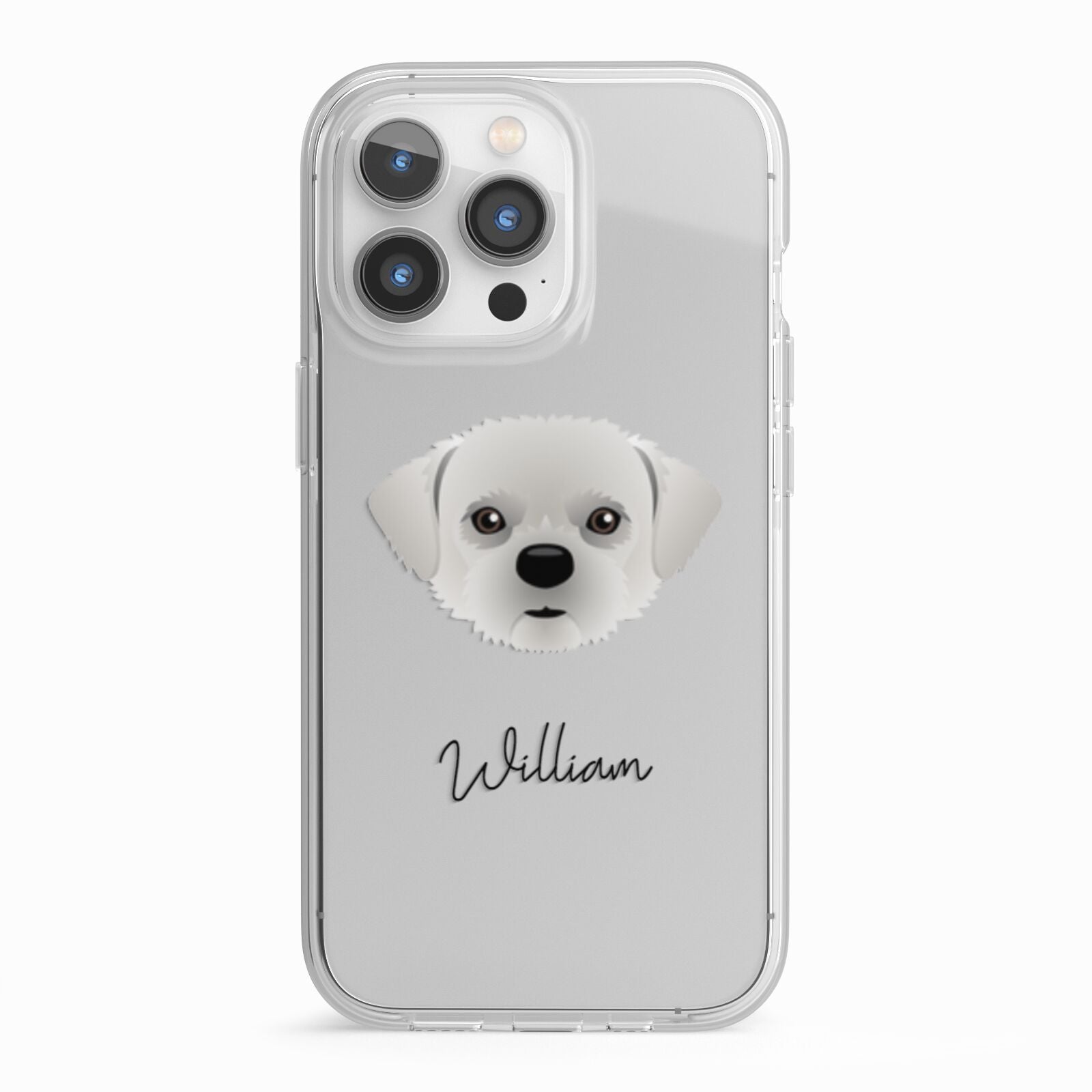 Pugzu Personalised iPhone 13 Pro TPU Impact Case with White Edges