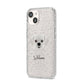 Pugzu Personalised iPhone 14 Glitter Tough Case Starlight Angled Image
