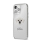 Pugzu Personalised iPhone 14 Pro Max Clear Tough Case Silver Angled Image