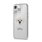 Pugzu Personalised iPhone 14 Pro Max Clear Tough Case Silver Angled Image