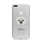 Pugzu Personalised iPhone 7 Plus Bumper Case on Silver iPhone