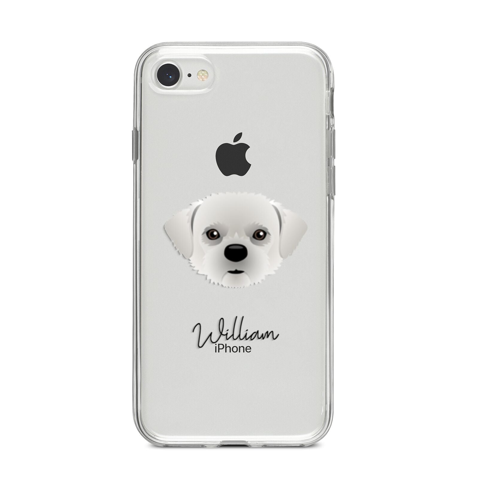 Pugzu Personalised iPhone 8 Bumper Case on Silver iPhone
