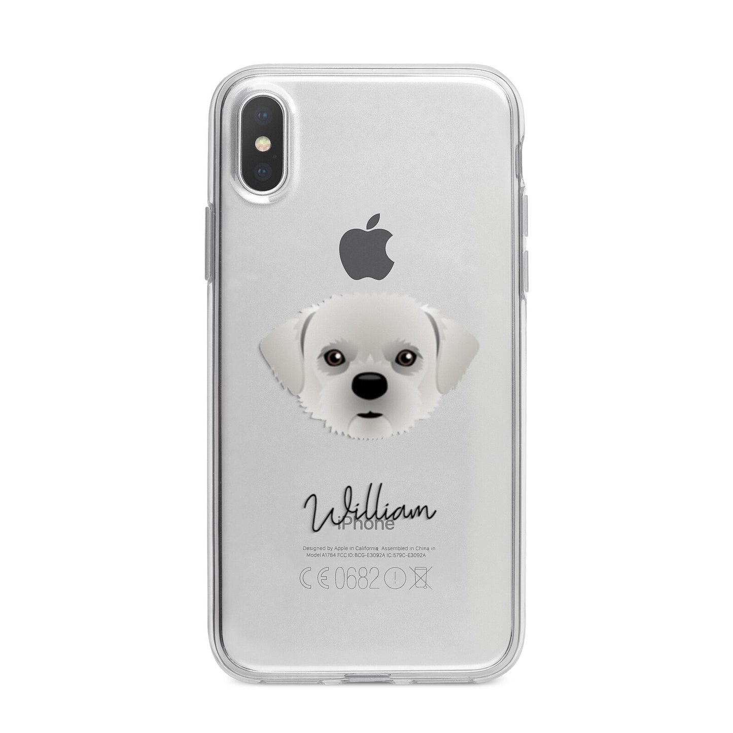 Pugzu Personalised iPhone X Bumper Case on Silver iPhone Alternative Image 1