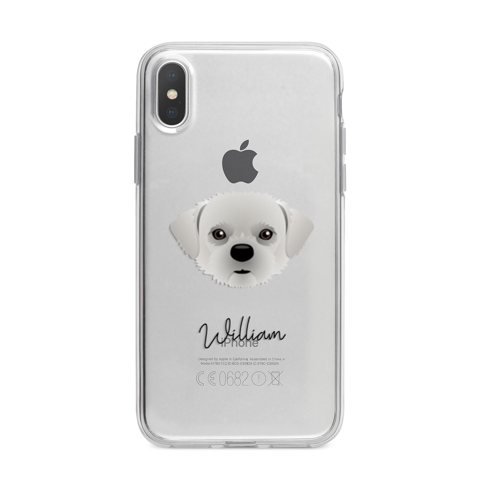 Pugzu Personalised iPhone X Bumper Case on Silver iPhone Alternative Image 1