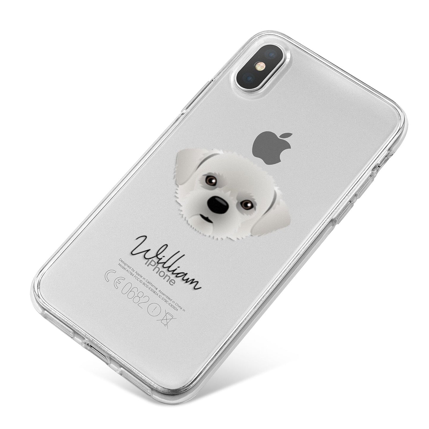Pugzu Personalised iPhone X Bumper Case on Silver iPhone