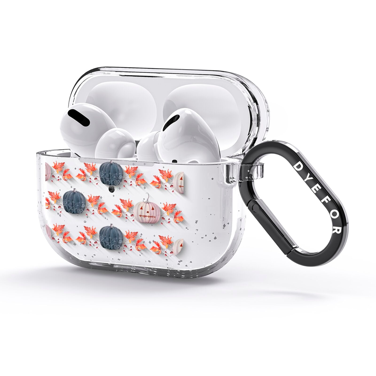 Pumpkin Autumn Leaves AirPods Glitter Case 3rd Gen Side Image