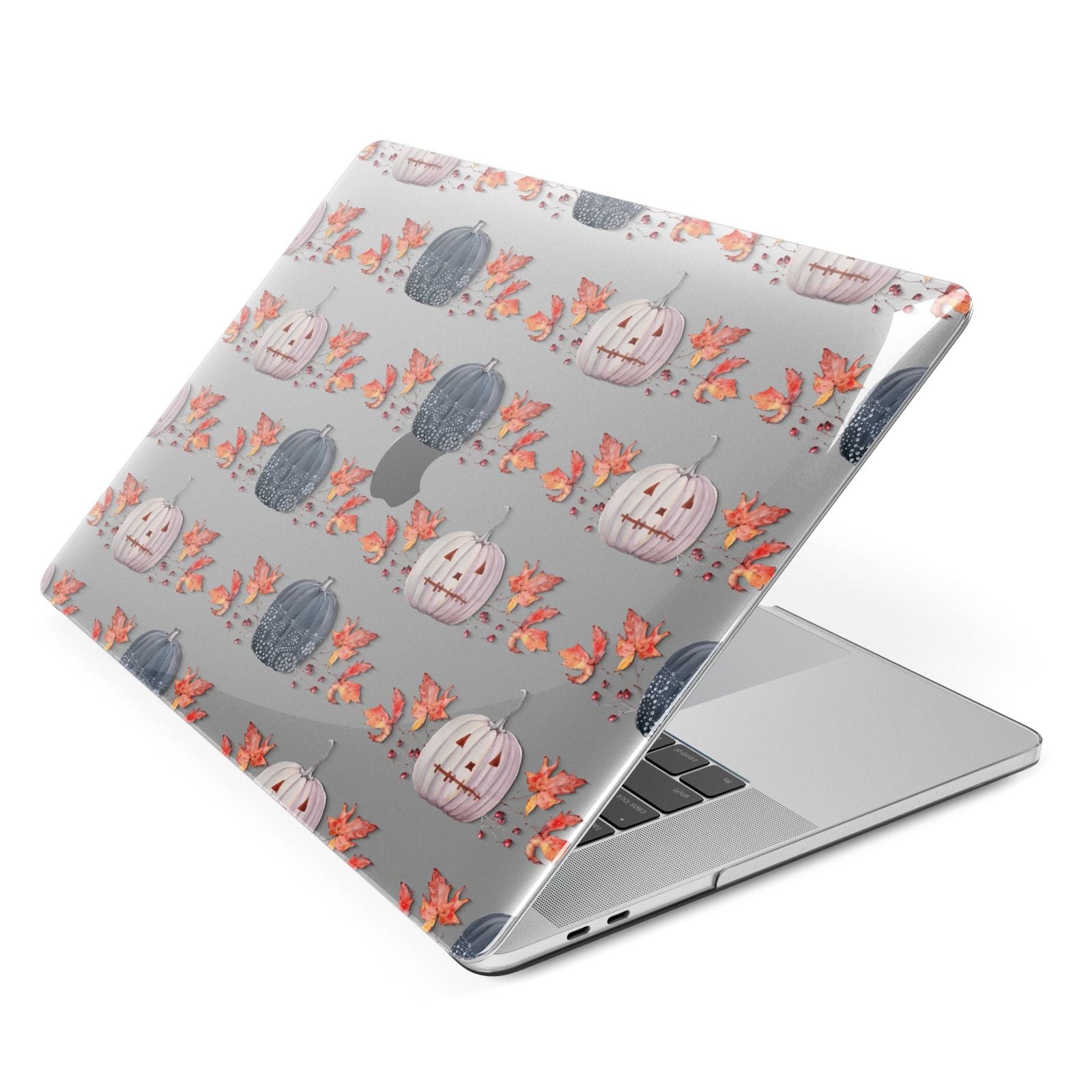Pumpkin Autumn Leaves Apple MacBook Case Side View