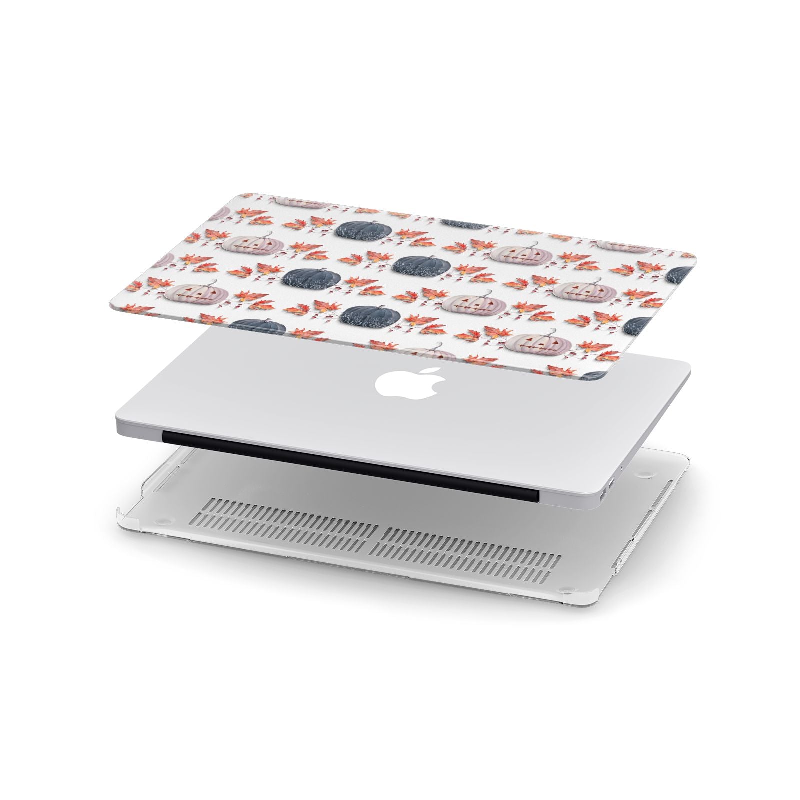 Pumpkin Autumn Leaves Apple MacBook Case in Detail