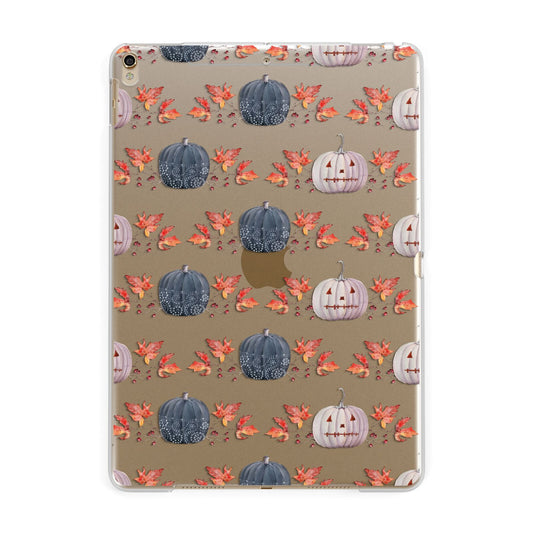 Pumpkin Autumn Leaves Apple iPad Gold Case