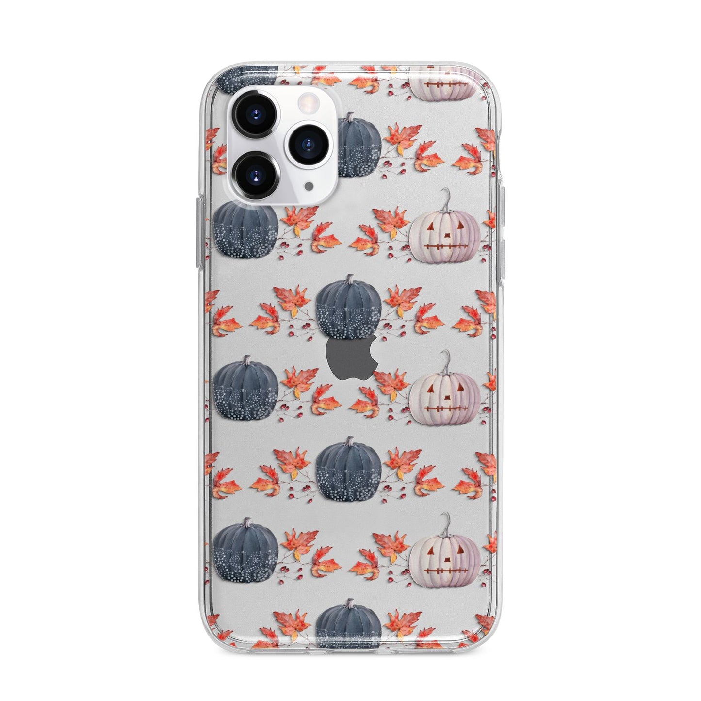 Pumpkin Autumn Leaves Apple iPhone 11 Pro in Silver with Bumper Case
